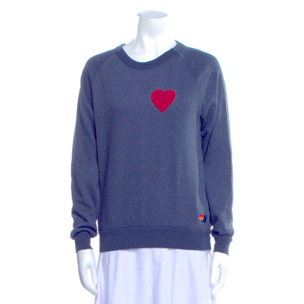 Aviator nation navy blue heart sweatshirt